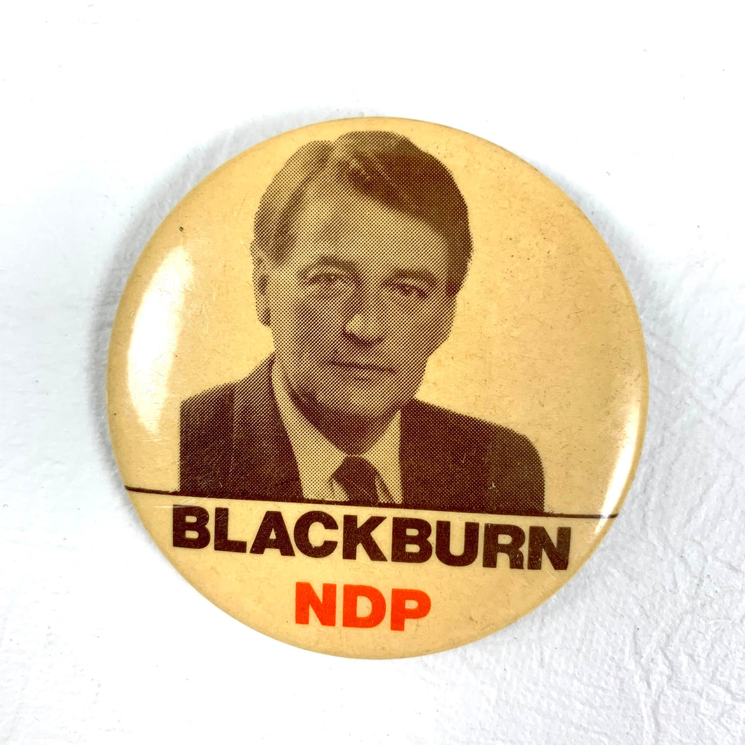 Derek Blackburn NDP Button - 1983