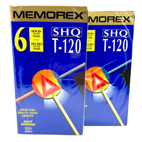 Memorex SHQ T-120 Blank VHS Tape - NEW