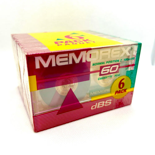 Memorex dBS 60 - 6 Pack Blank Cassettes - NEW