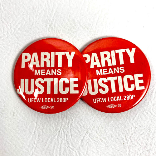 Parity Means Justice Button