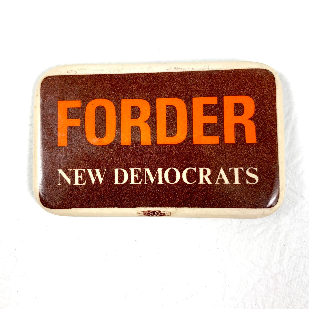 Paul Forder New Democrats Button - 1986