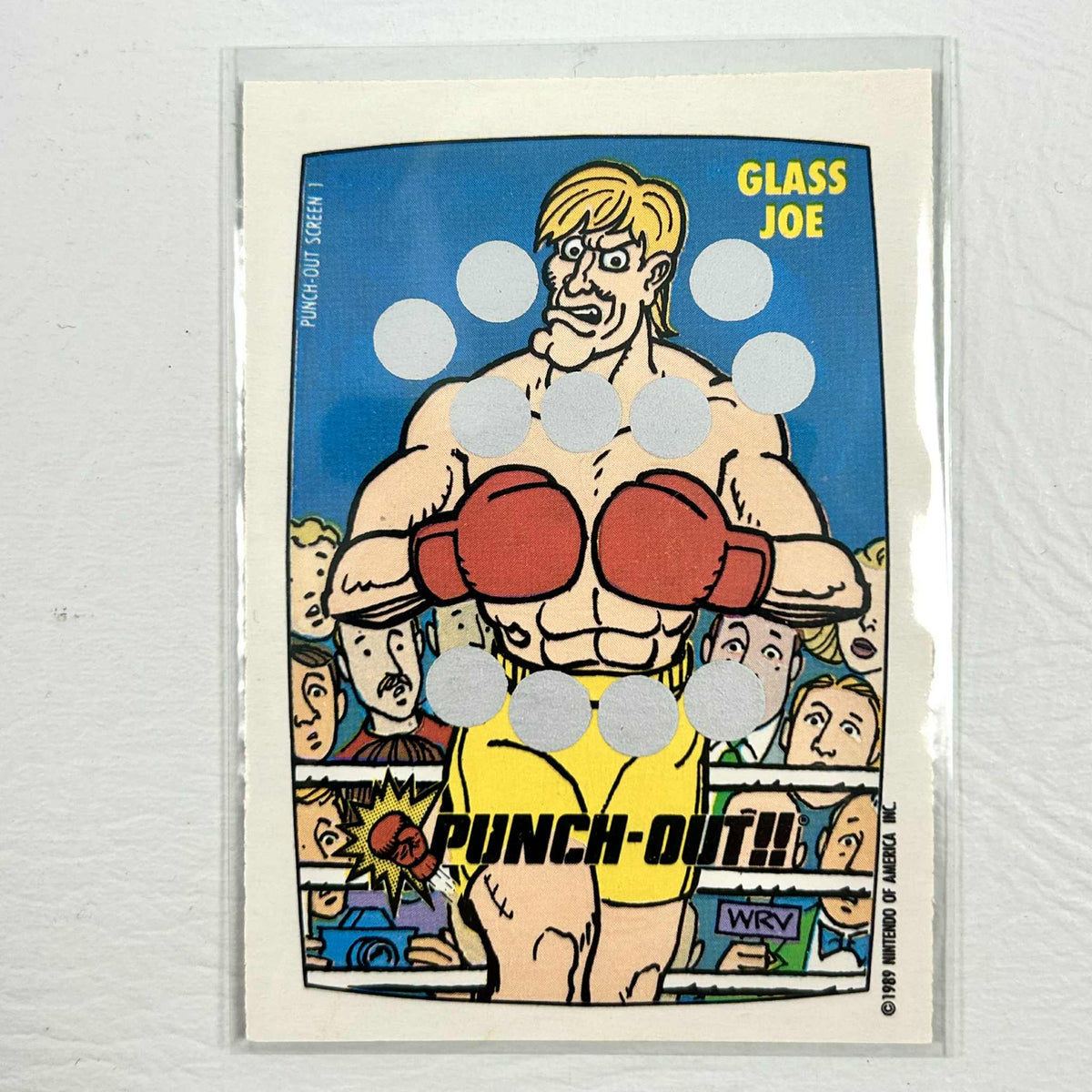 Scratch Out Joe Punch-Out!! Glass Joe - Screen 1 - OPC Nintendo Game Pack Card ...