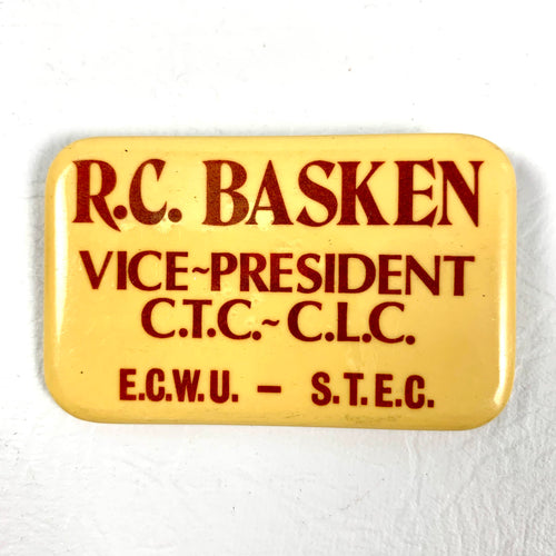 R.C. Basken Election Button