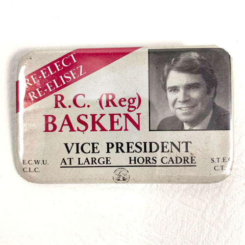 Re-Elect R.C. Basken Button