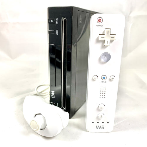 Wii Console Black - White Controllers