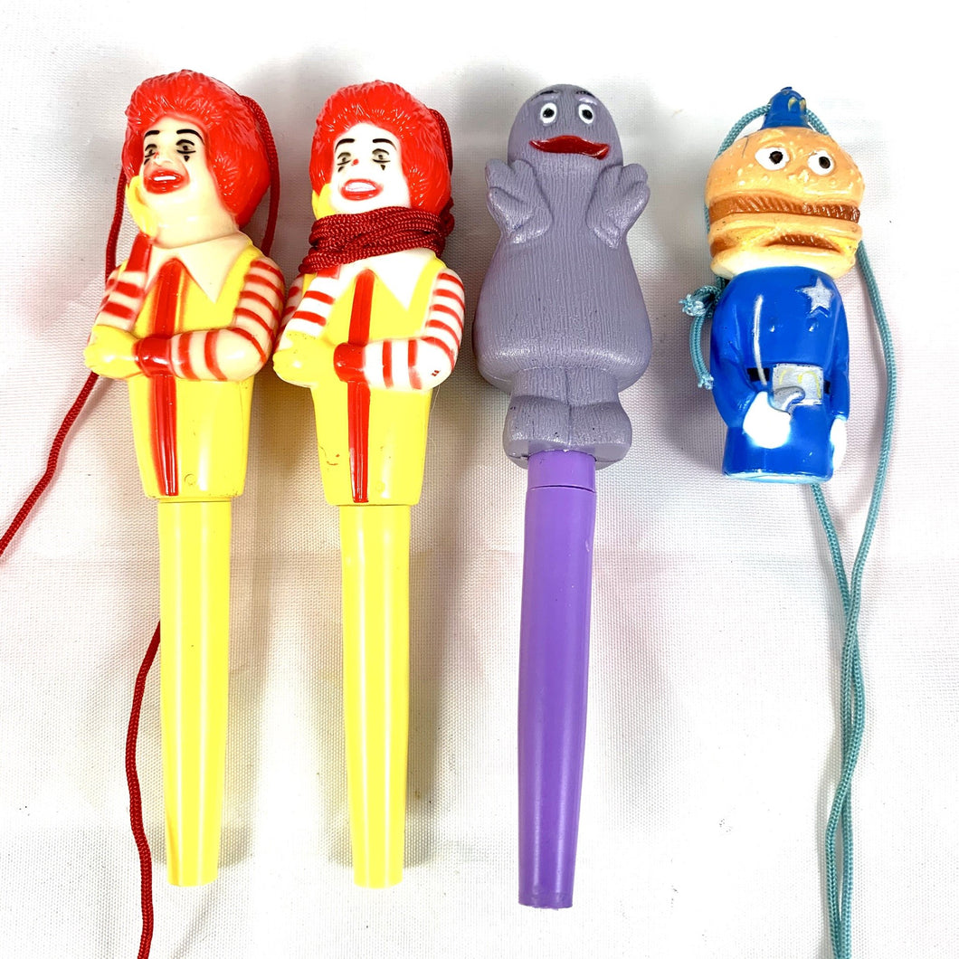 McDonalds Pen Toppers - Set of 4 - 1980