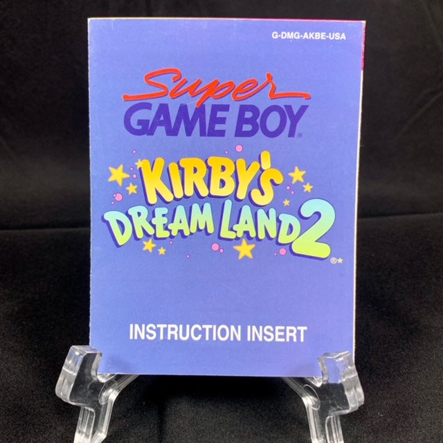 Kirby's Dream Land 2 - Super GameBoy - Manual