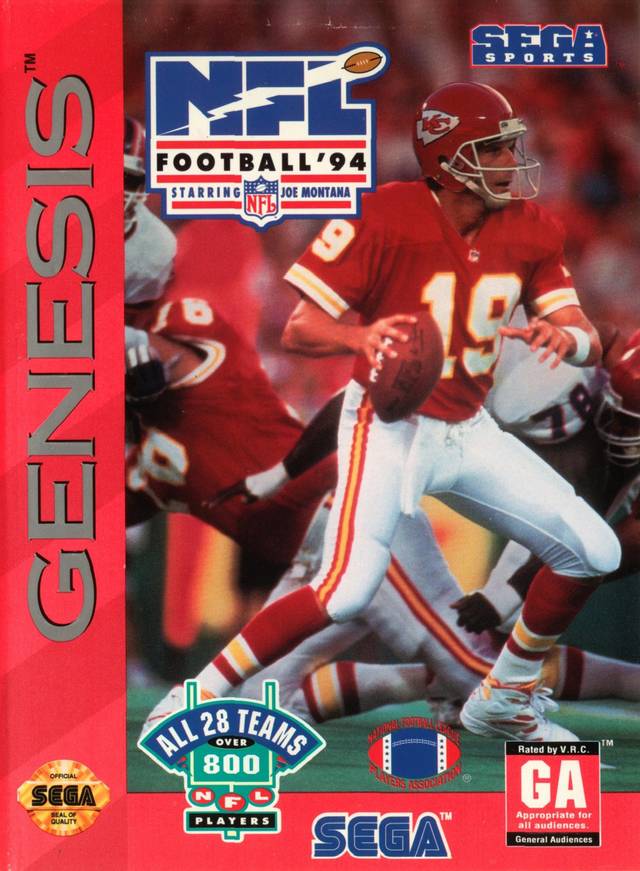 NFL Football 94 Starring Joe Montana - Loose Cartridge