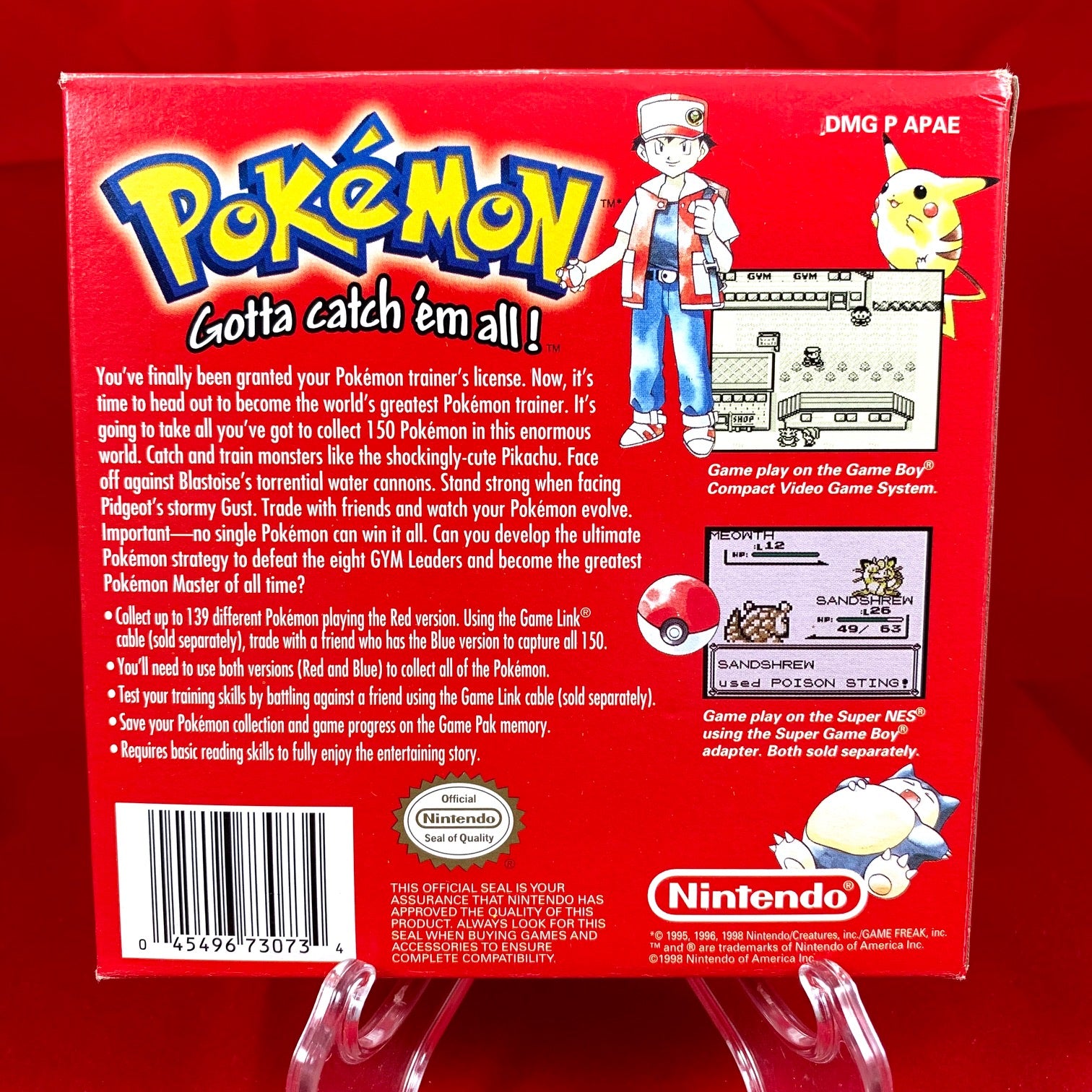 Red Boxing Pokemon Pokemon Red - BOX ONLY - First Print – RetroReplay